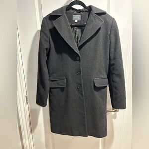 Classic Black Pea Coat for Women
